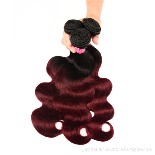 Wholesale Color T1B99J Burgundy Dark Wine 8A Brazilian Hair Body Weave Free Samples Bundles Ombre Virgin Hair